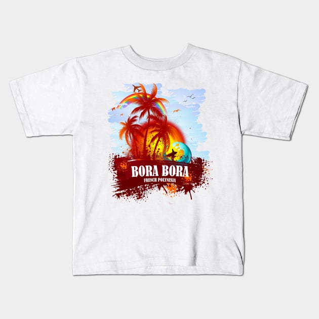 Summer Style Bora Bora Kids T-Shirt by dejava